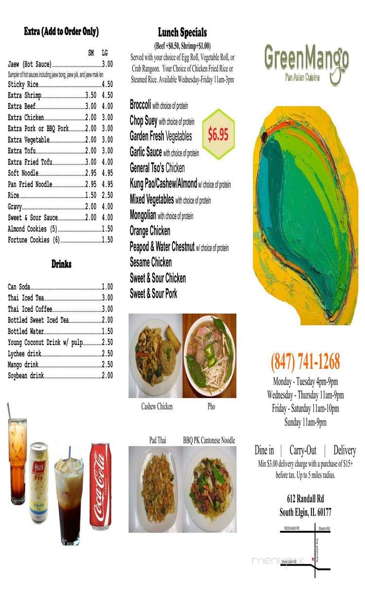 Green Mango Pan Asian Cuisine - South Elgin, IL menu_pic
