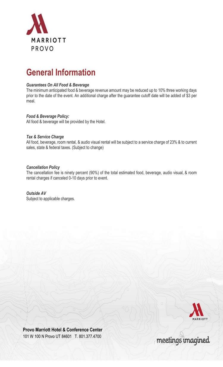 Marriott-Provo Hotel & Conf - Provo, UT menu_pic