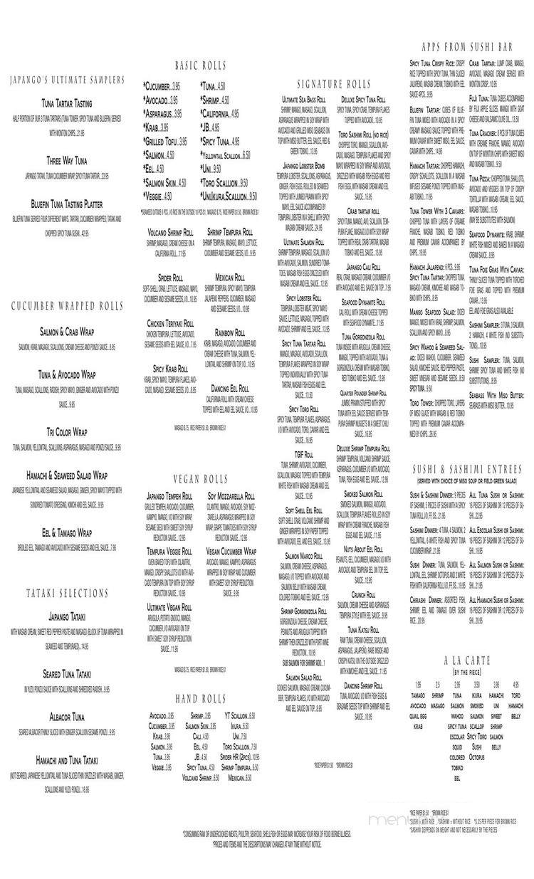 Japango - Boca Raton, FL menu_pic