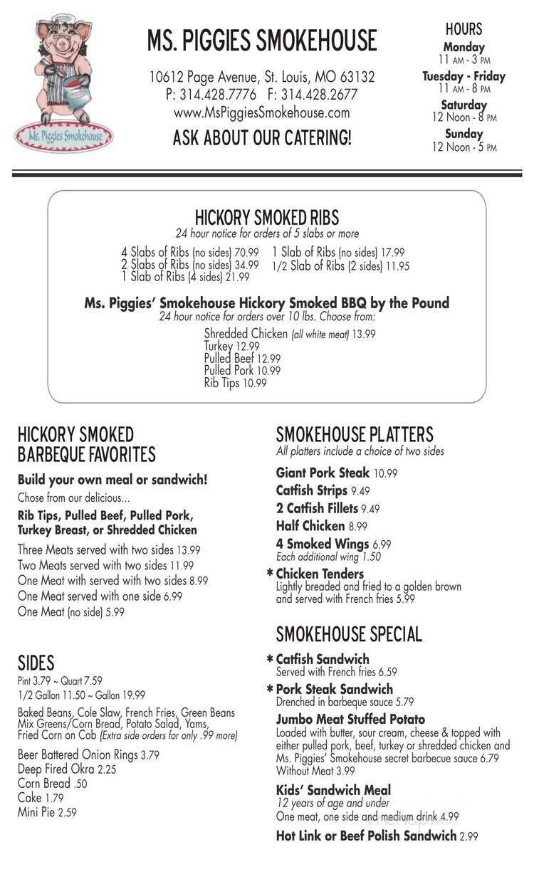 Ms Piggie's Smokehouse Express - Saint Charles, MO menu_pic