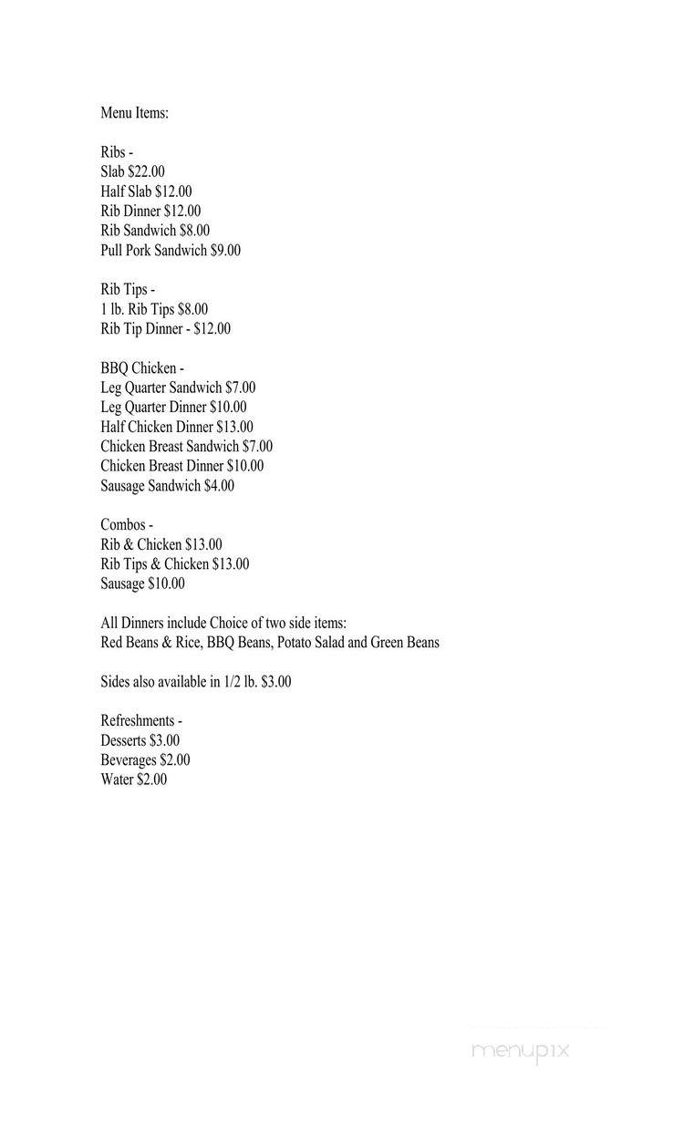 Papa Joe's Barbeque & More - New Orleans, LA menu_pic