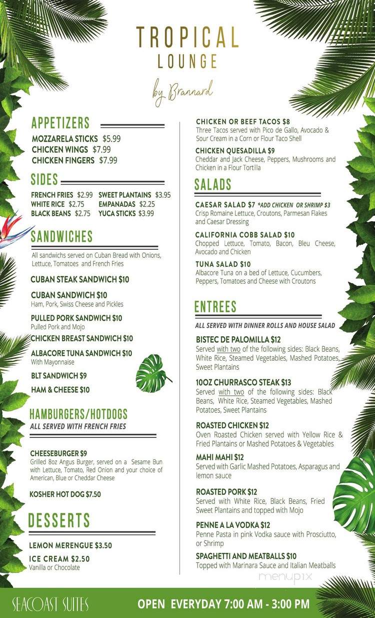 Tropical Lounge - Miami Beach, FL menu_pic