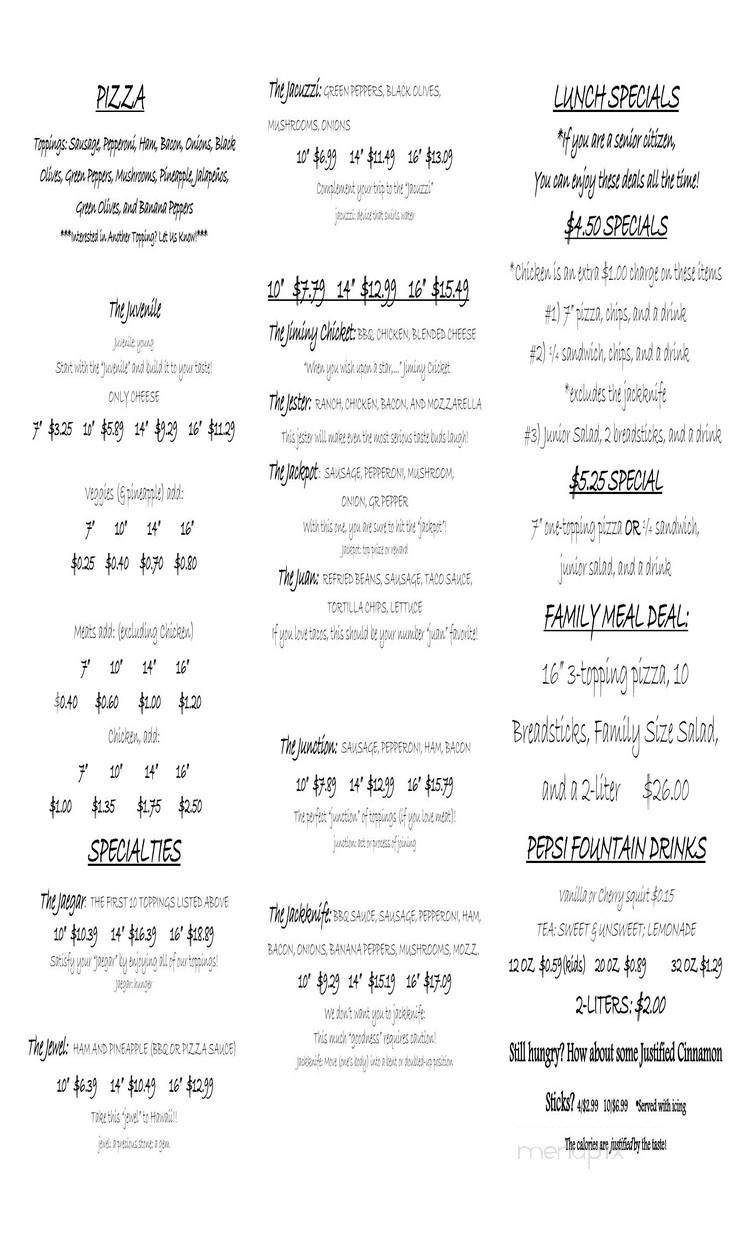 Three J's Pizza - Lafayette, IN menu_pic