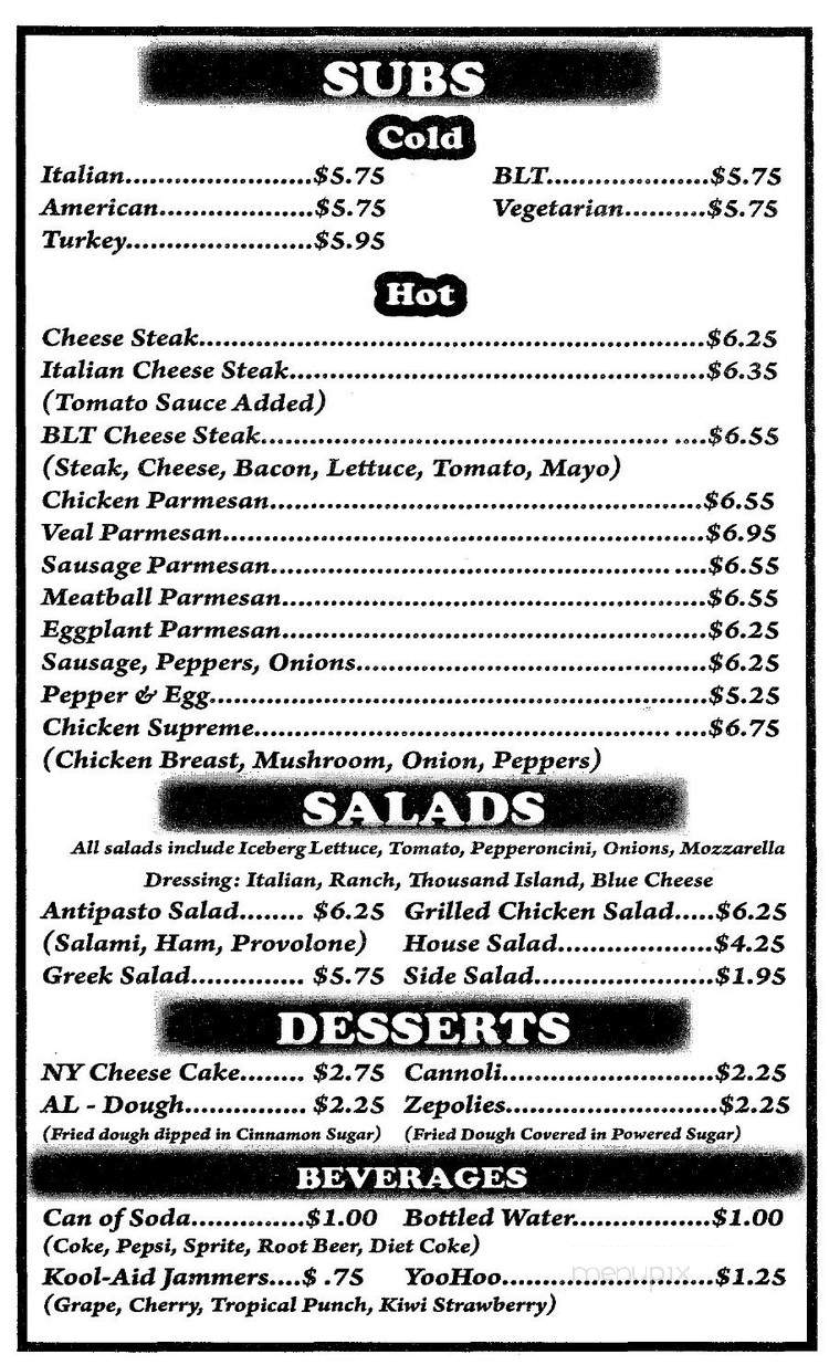 Cristiano's II Pizza & Pasta - Hudson, FL menu_pic