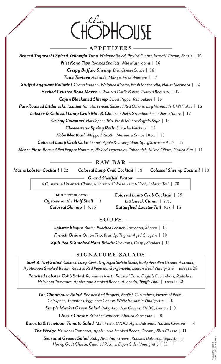 Pauli's Chop House - Huntsville, AL menu_pic