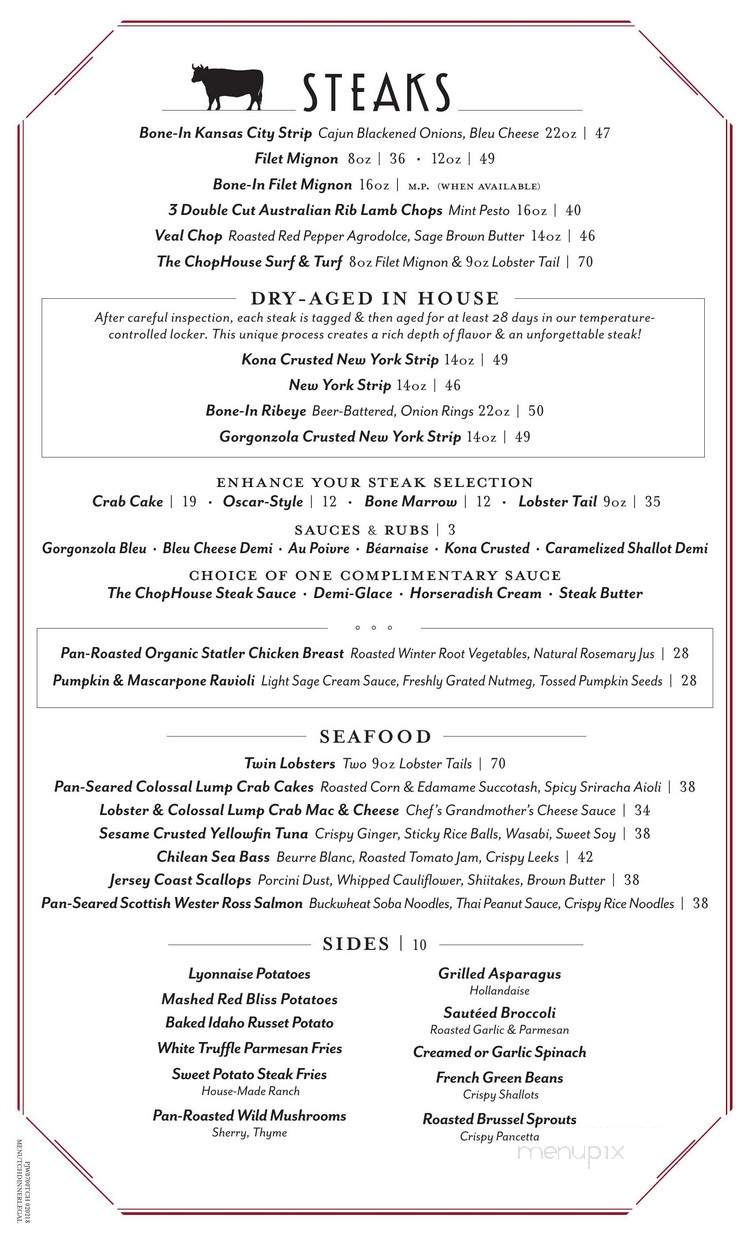 Pauli's Chop House - Huntsville, AL menu_pic