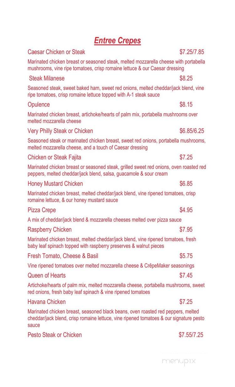 Crepe Maker - Boca Raton, FL menu_pic