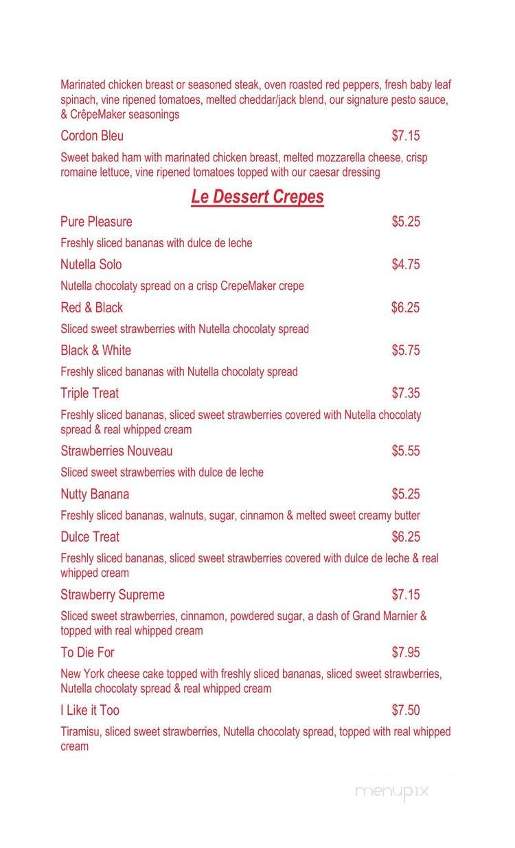 Crepe Maker - Boca Raton, FL menu_pic