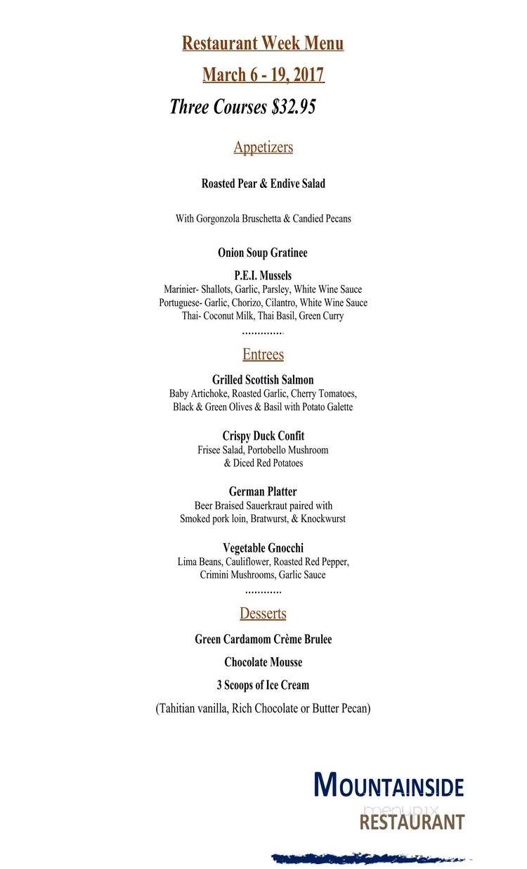 Restaurant and Cafe Z - Barryville, NY menu_pic