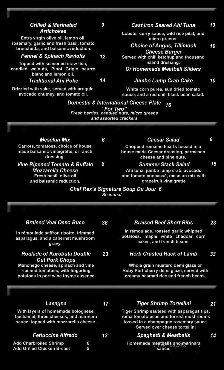 Chefs Palate Martini & Wine Bar - Henderson, NV menu_pic