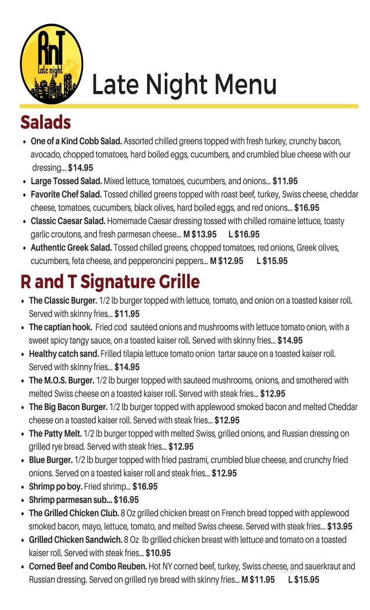 RnT Late Night - Miami, FL menu_pic