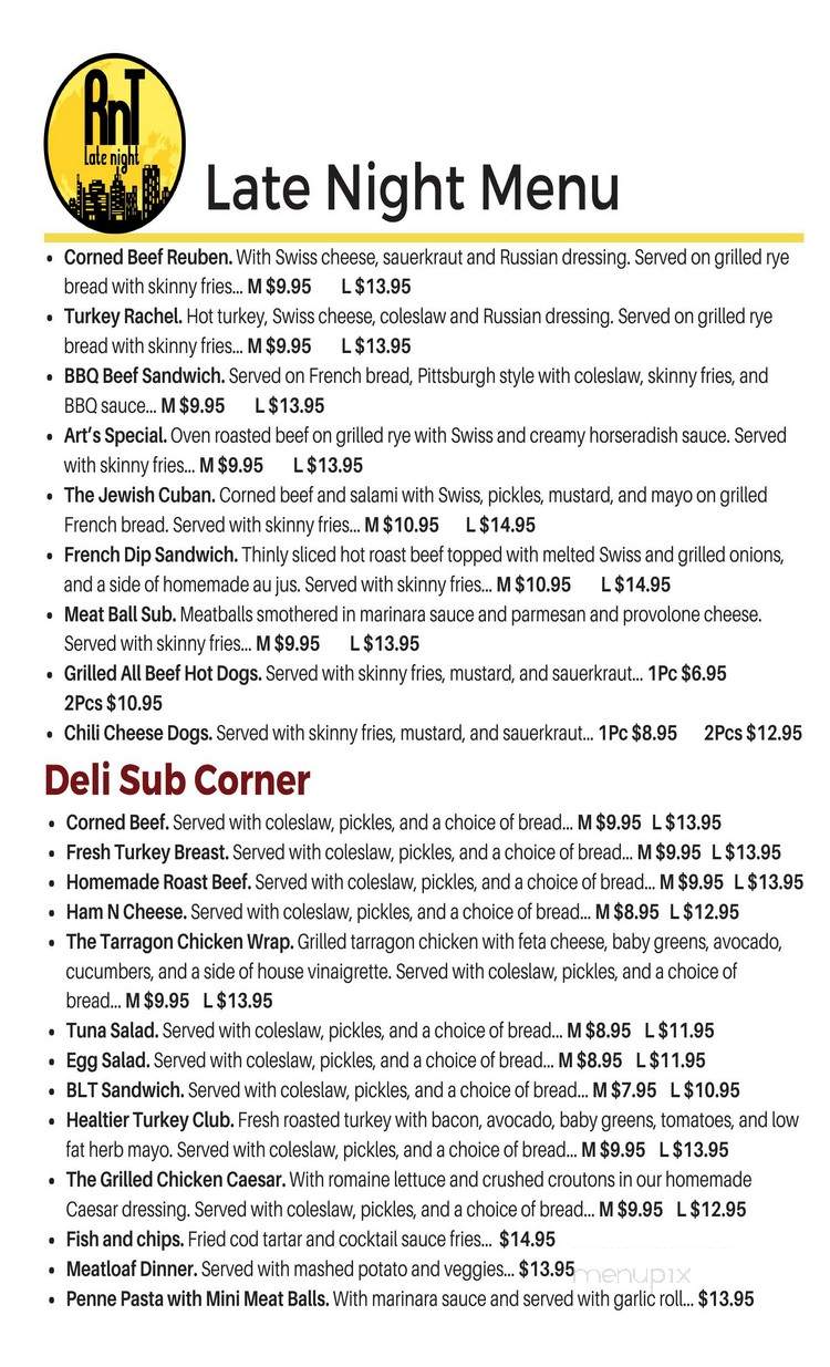 RnT Late Night - Miami, FL menu_pic
