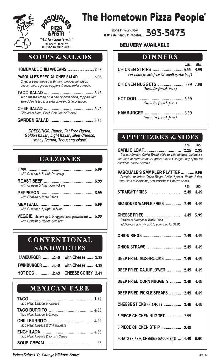 Pasquale's Pizza & Carry Out - Hillsboro, OH menu_pic