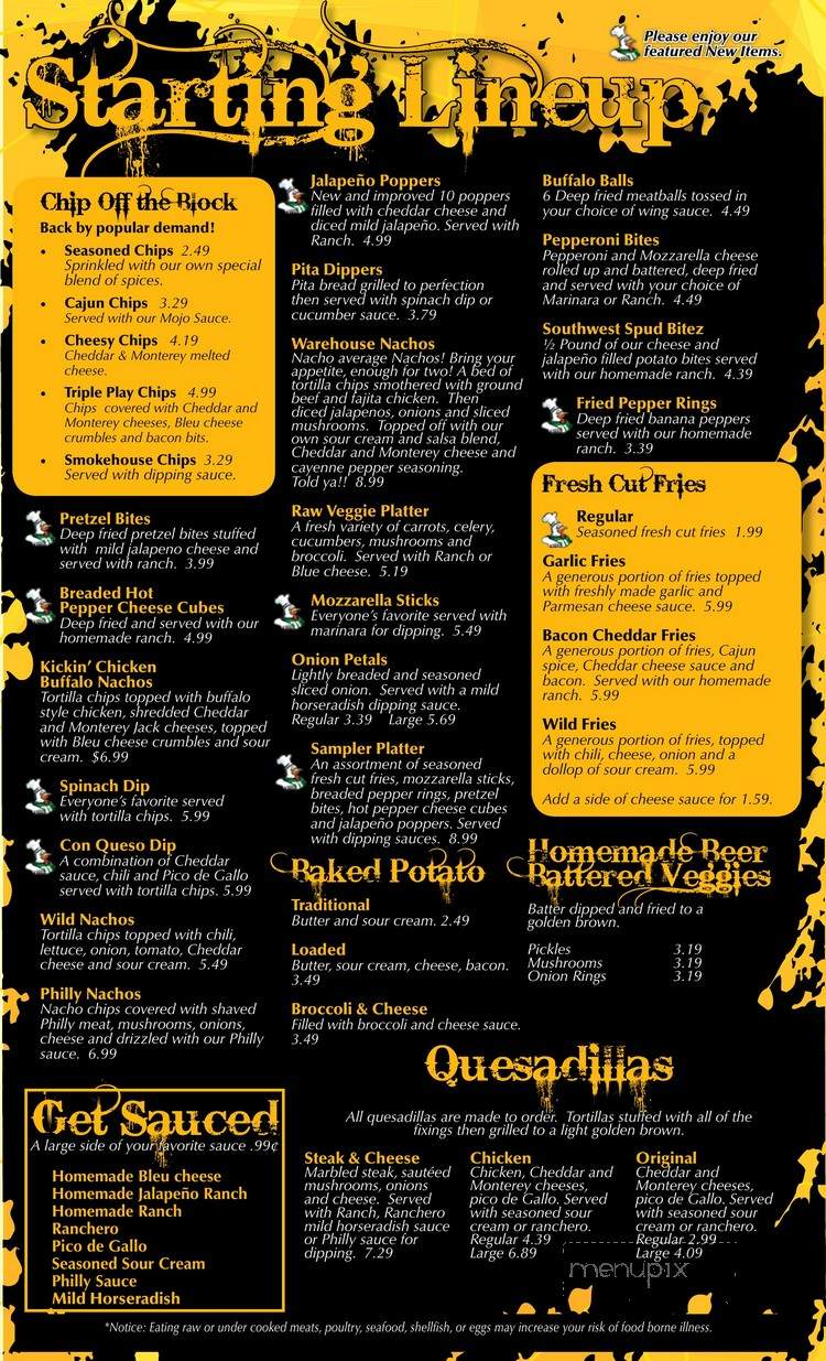 Wing Warehouse - Niles, OH menu_pic