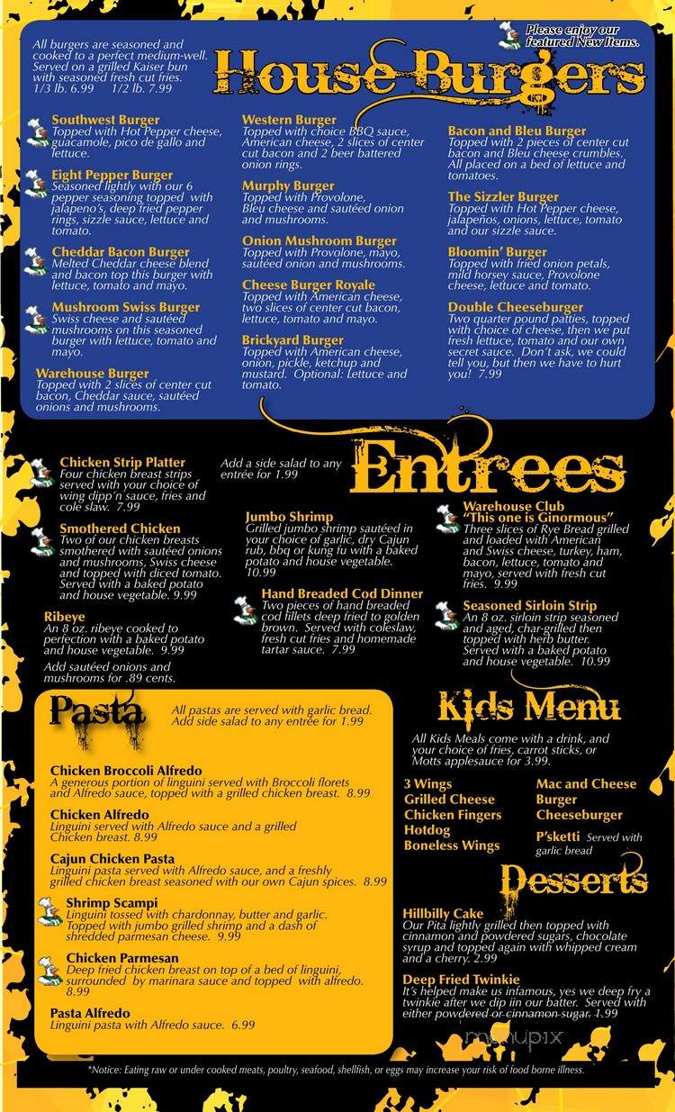 Wing Warehouse - Niles, OH menu_pic