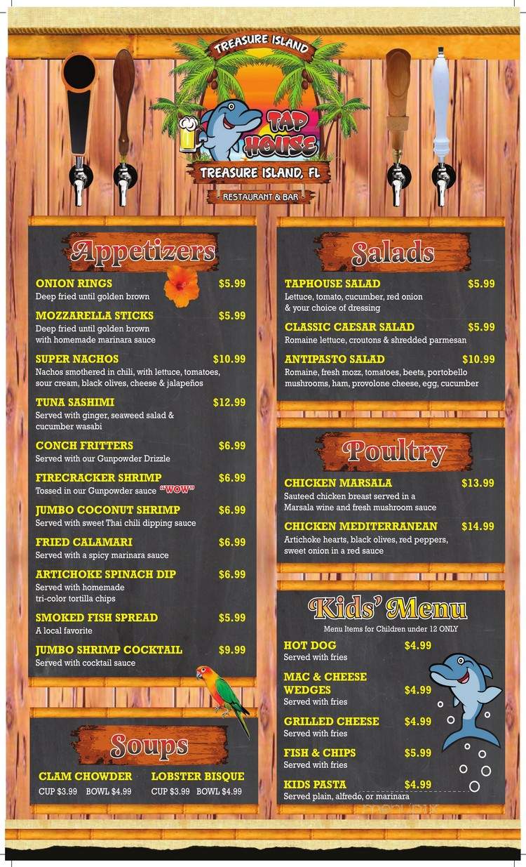 Treasure Island Tap House - Treasure Island, FL menu_pic