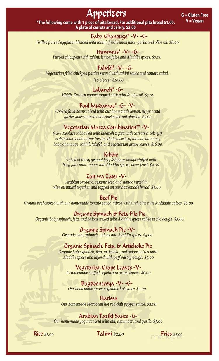 Aladdin Cafe - Hopewell Junction, NY menu_pic