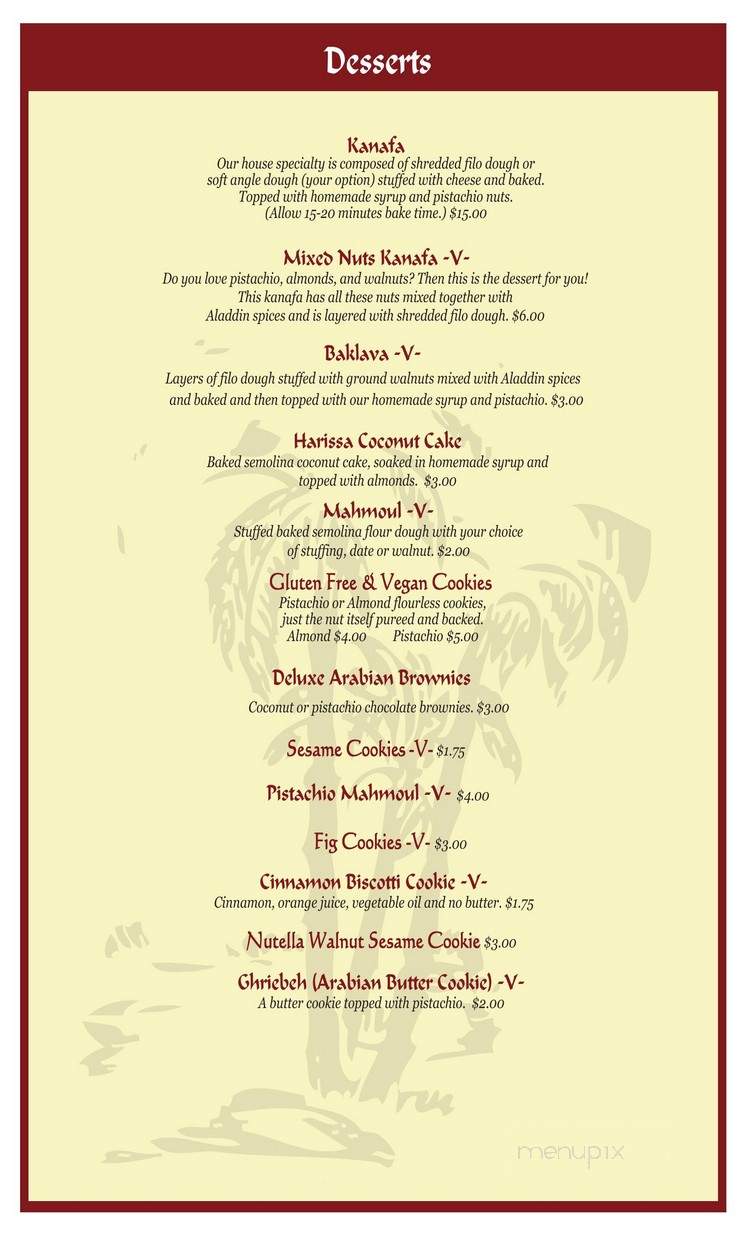 Aladdin Cafe - Hopewell Junction, NY menu_pic