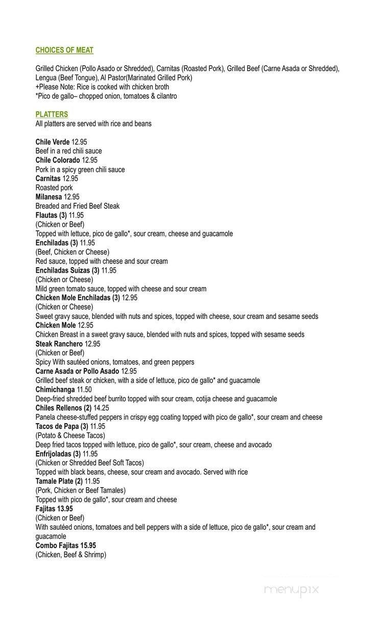 Dona Maria - San Jose, CA menu_pic