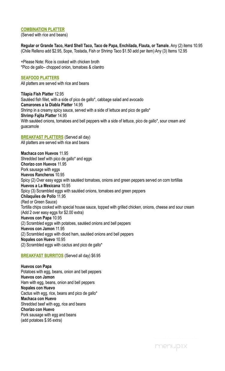 Dona Maria - San Jose, CA menu_pic