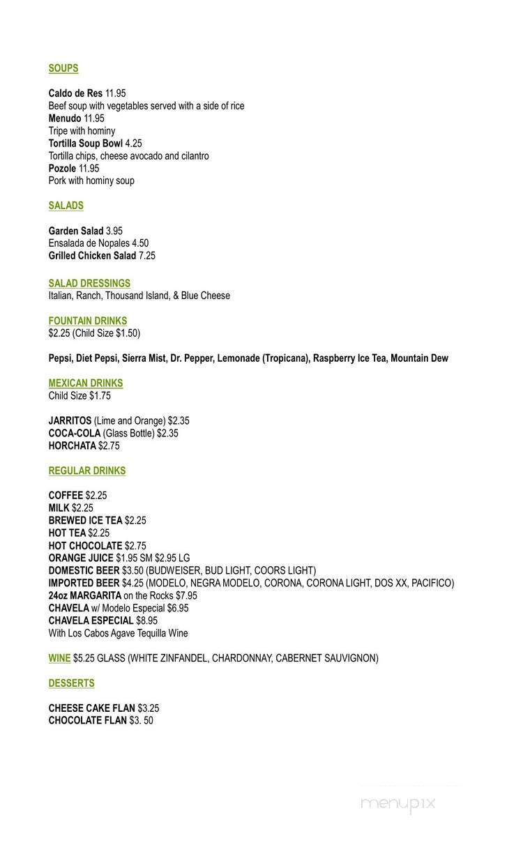 Dona Maria - San Jose, CA menu_pic