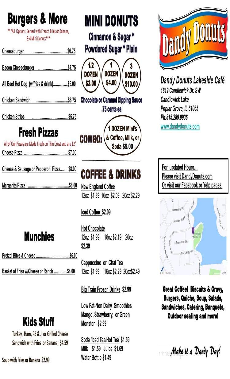 Dandy Donuts, LLC. - Machesney Park, IL menu_pic