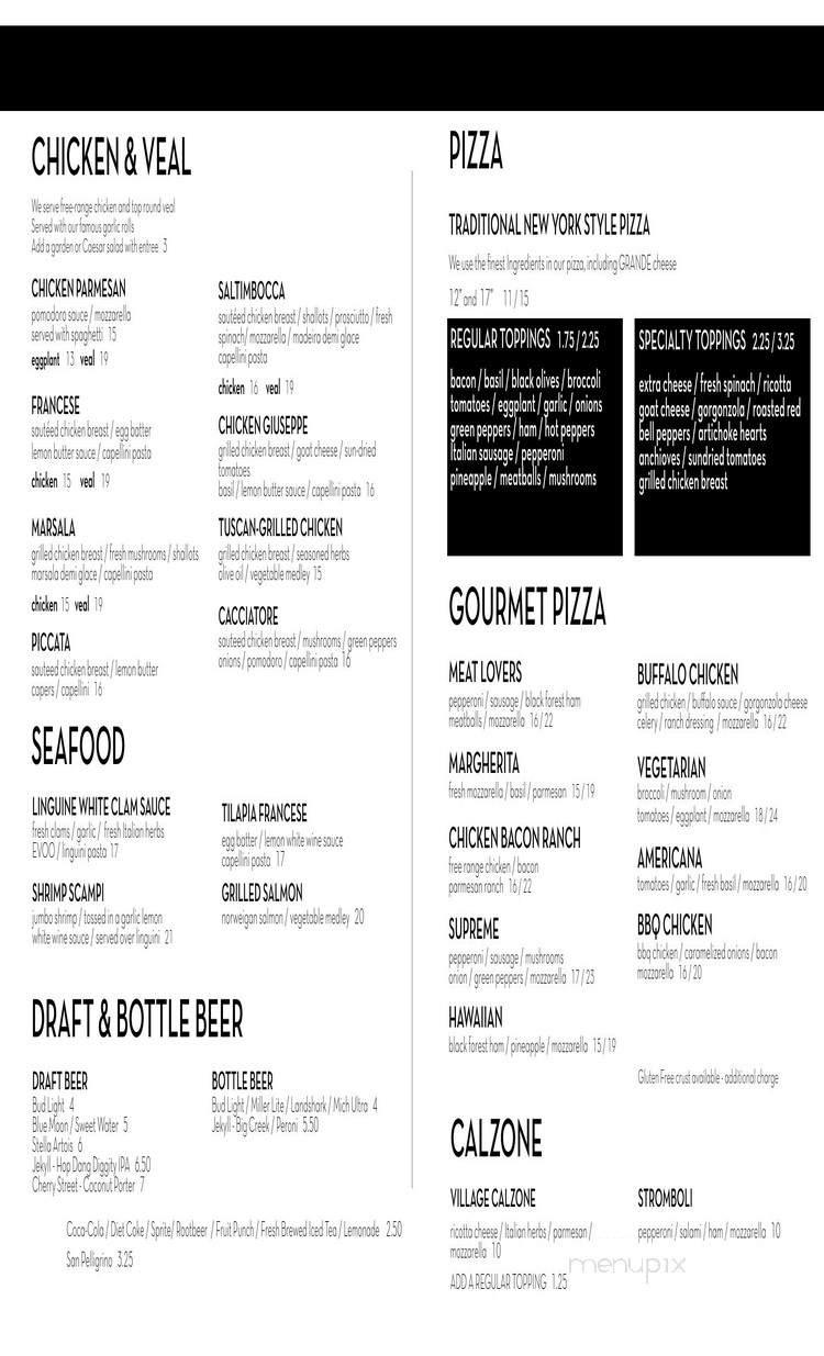 Village Italian - Cumming, GA menu_pic