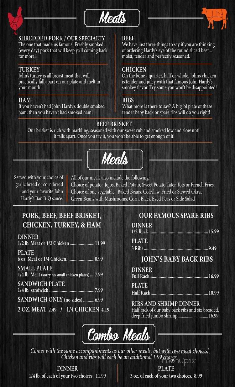 John Hardy's Bar-B-Q - Albertville, MN menu_pic