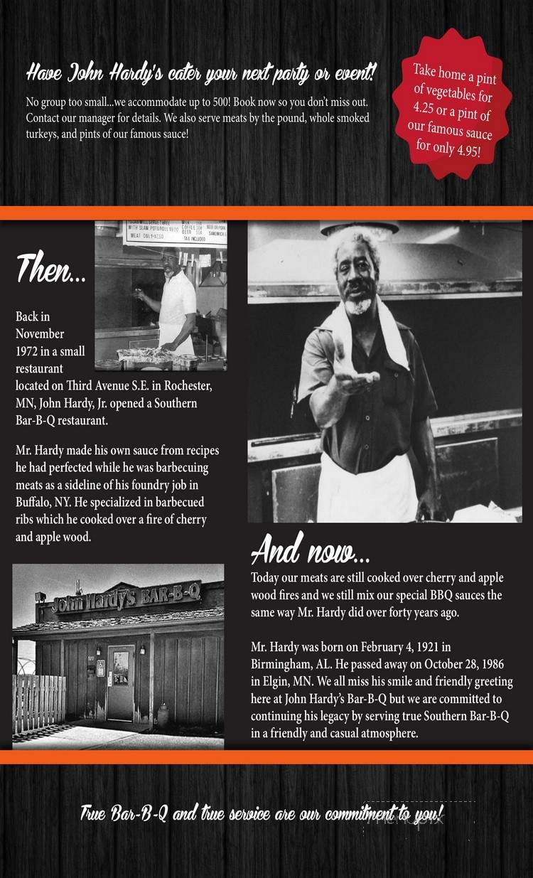 John Hardy's Bar-B-Q - Albertville, MN menu_pic