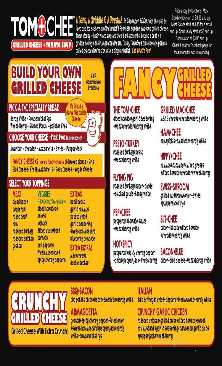 Tom+Chee - Louisville, KY menu_pic