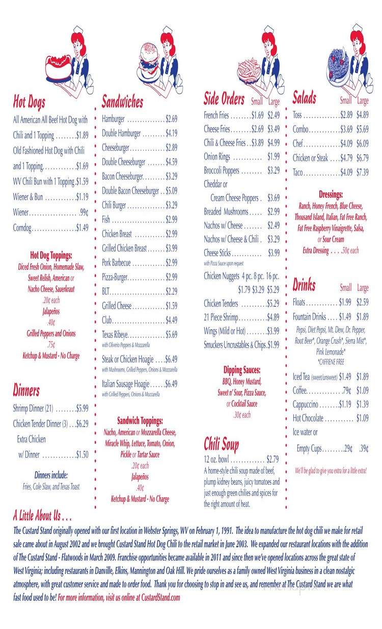 The Custard Stand - Elkins, WV menu_pic