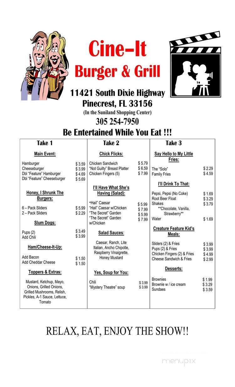 Cine-It Burger & Grill - Miami, FL menu_pic