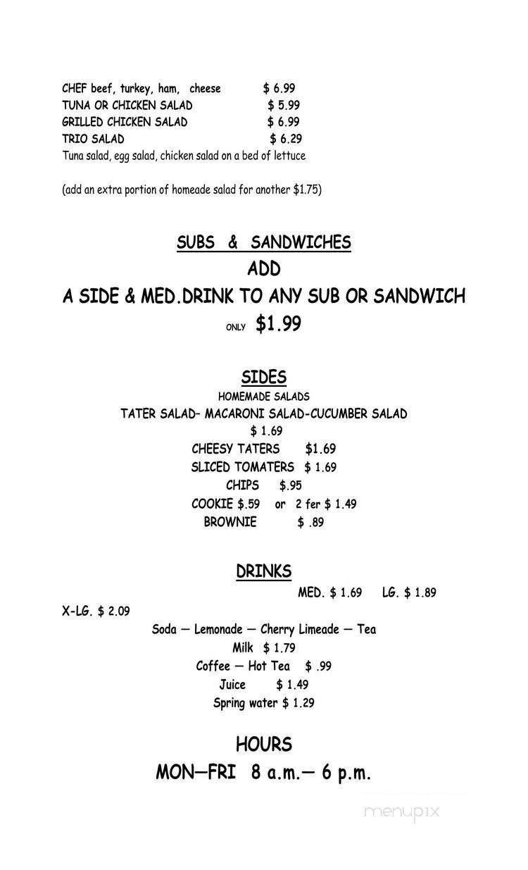 Slycers Sandwich Shop - Jacksonville, FL menu_pic