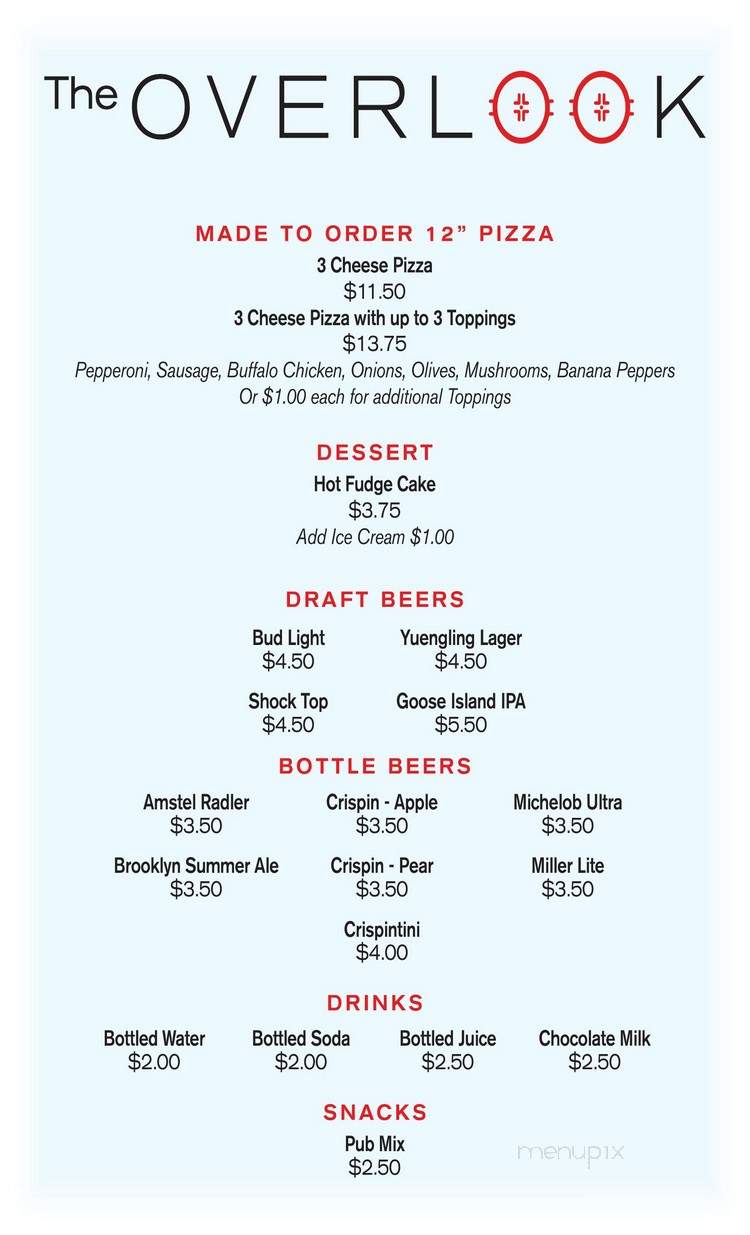 The Overlook - Franklin, TN menu_pic