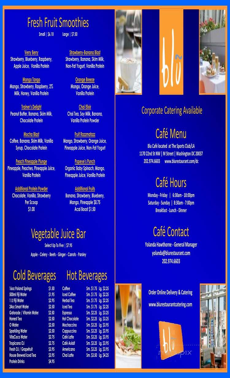 Blu Restaurant Dc - Washington, DC menu_pic