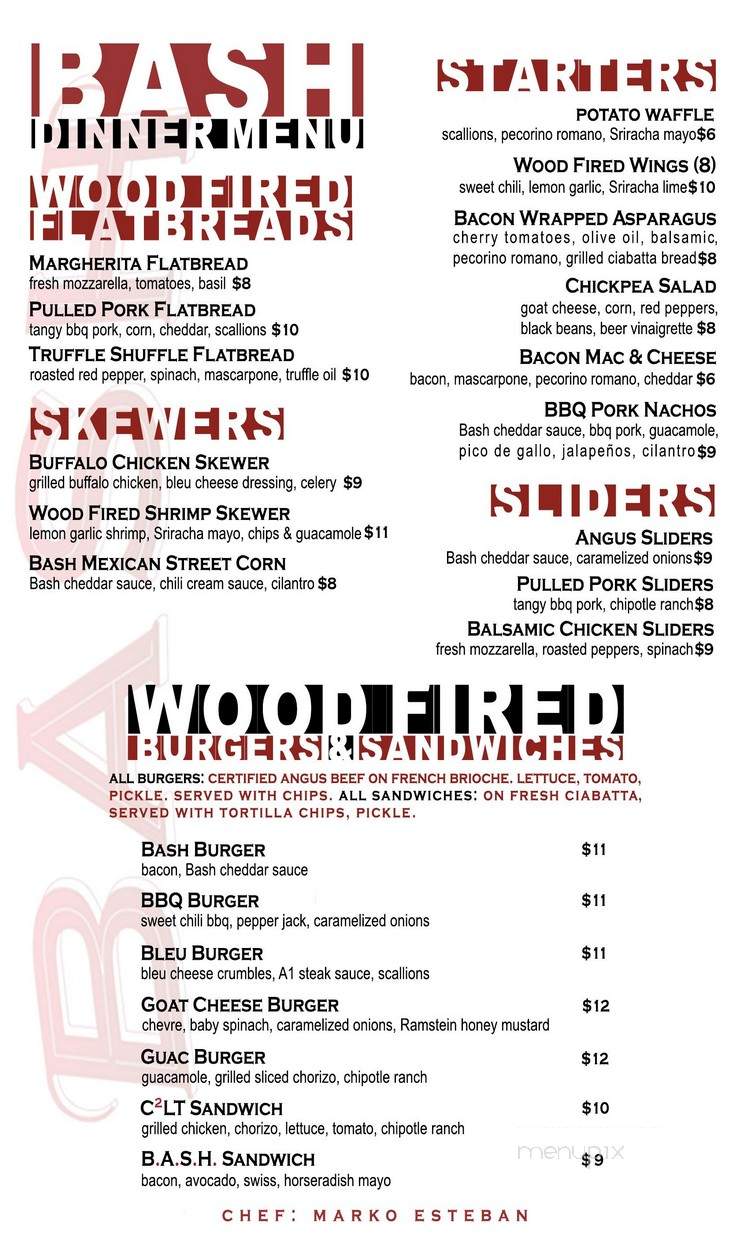 Bash Dance Bar - Old Bridge, NJ menu_pic