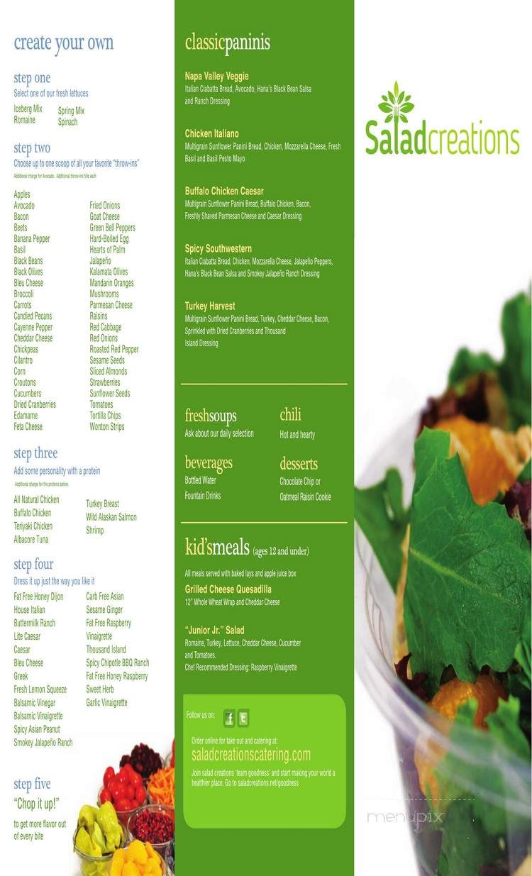 Salad Creations - Chicago, IL menu_pic