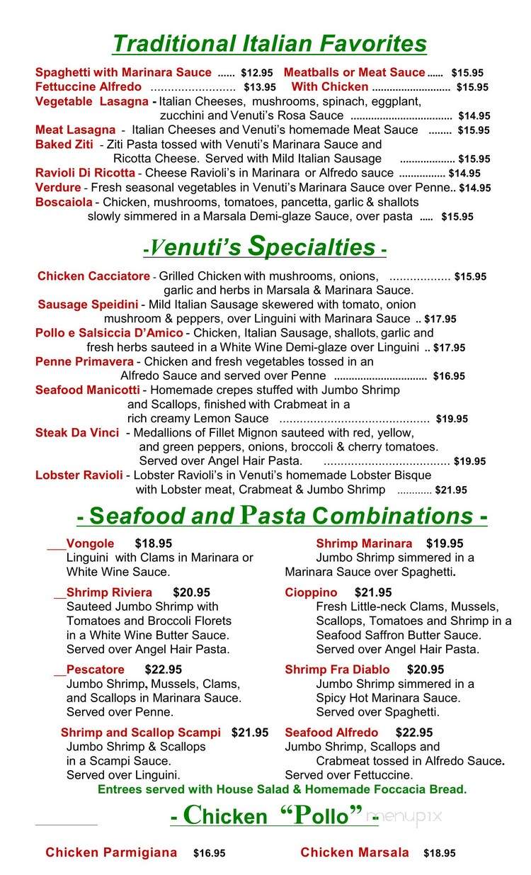 Venuti's - Frederick, MD menu_pic