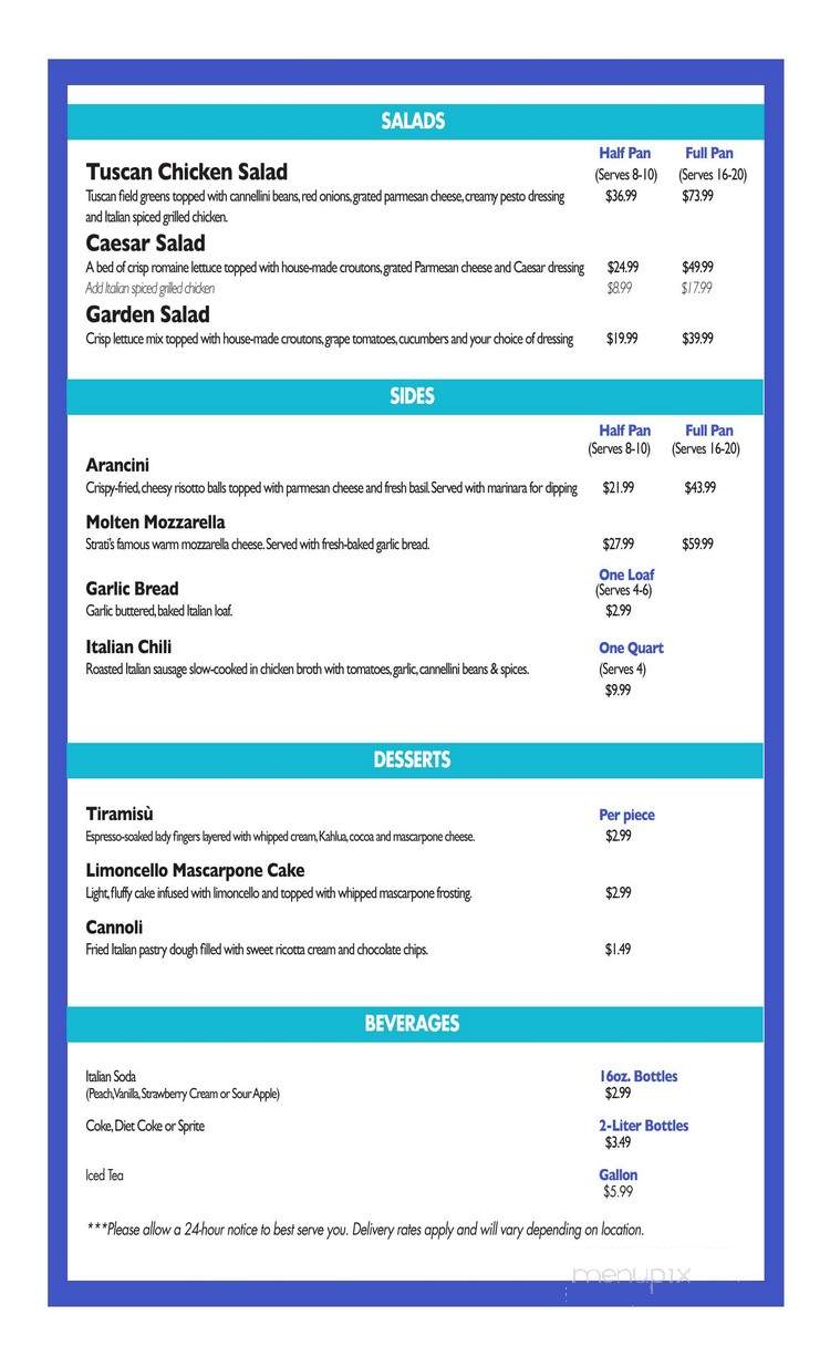 Strati Wild Italian - Louisville, KY menu_pic