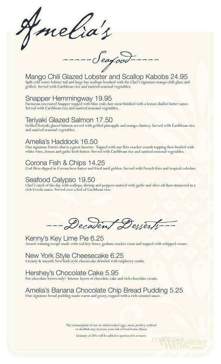 Amelia's - The Villages, FL menu_pic