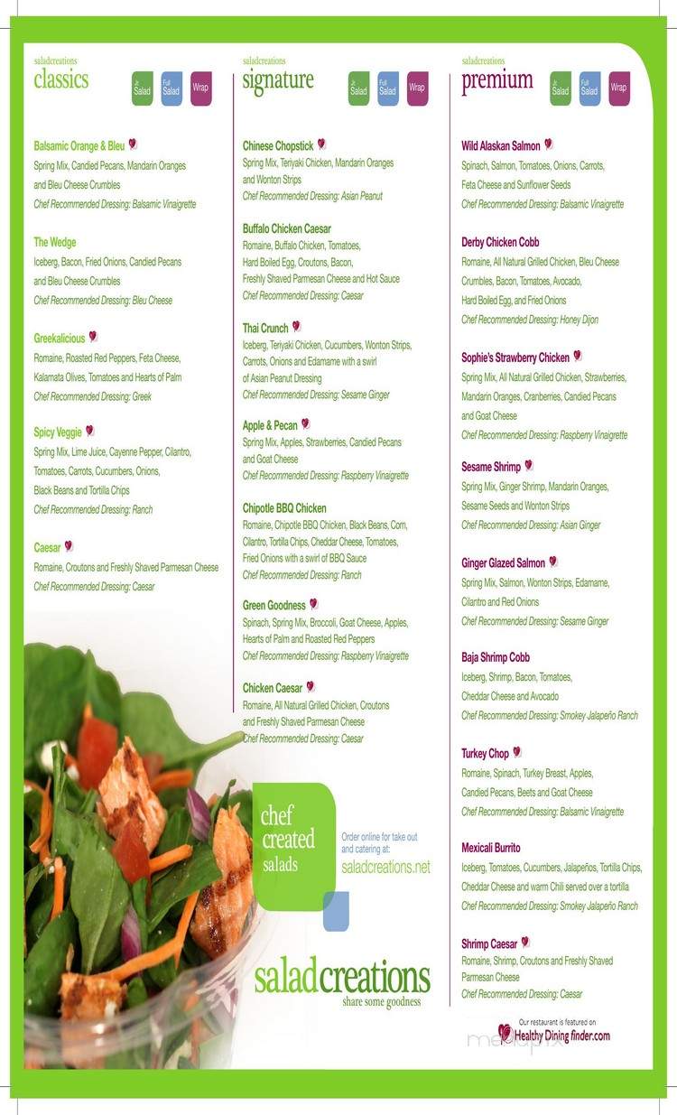 Salad Creations - Charleston, WV menu_pic