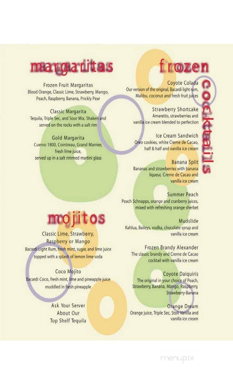 Coyote Grill - Poughkeepsie, NY menu_pic