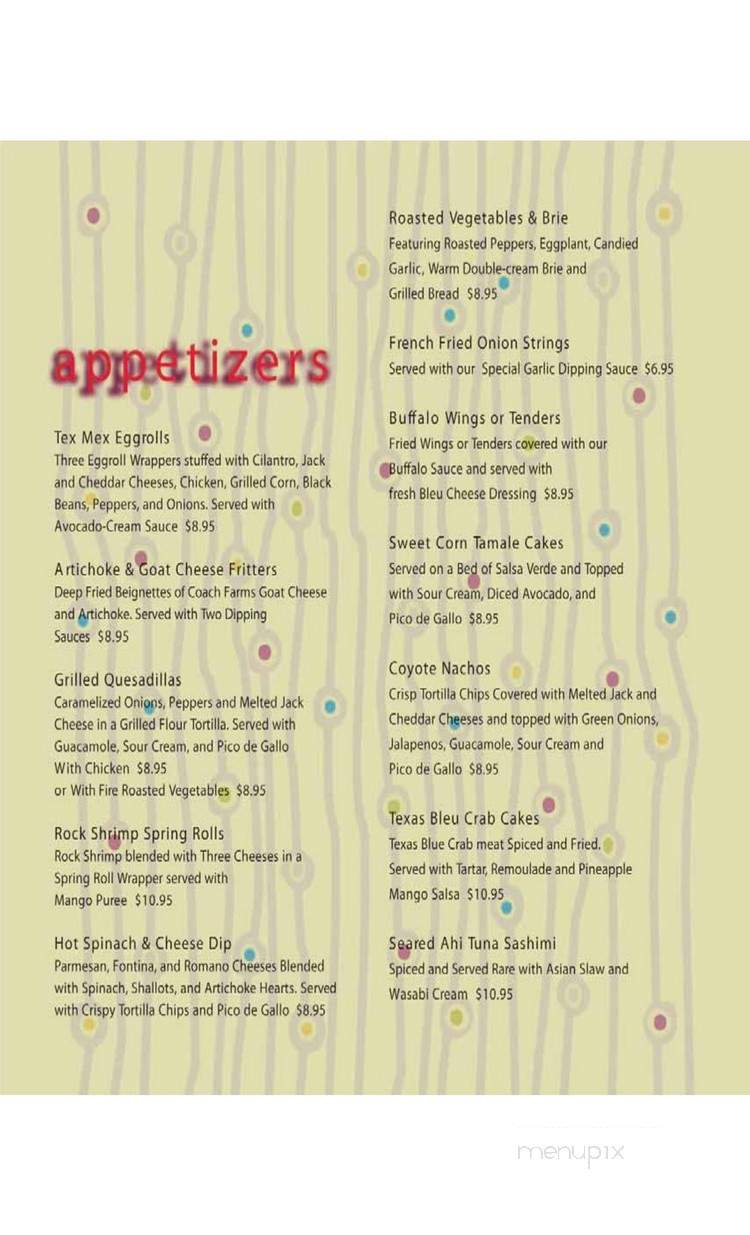 Coyote Grill - Poughkeepsie, NY menu_pic