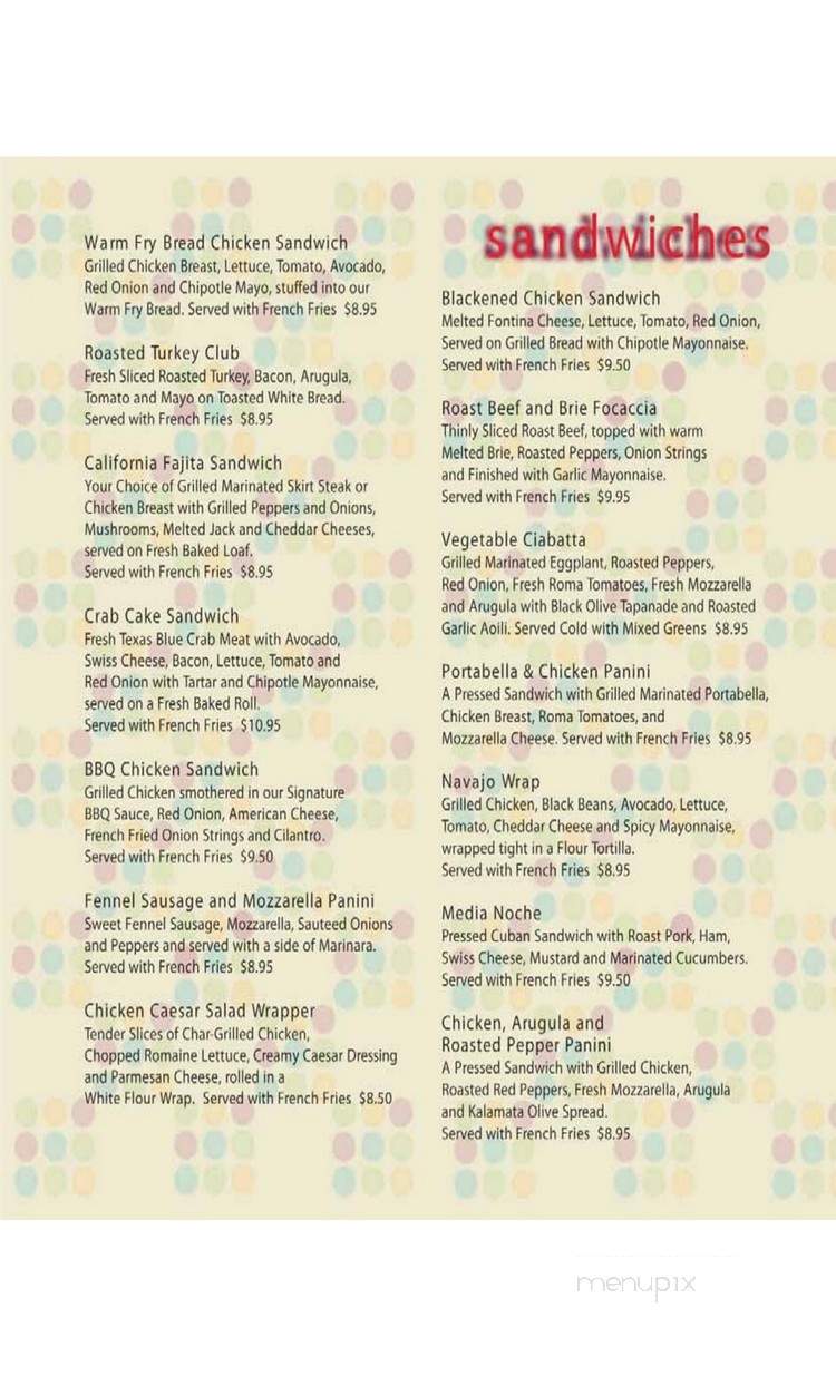 Coyote Grill - Poughkeepsie, NY menu_pic
