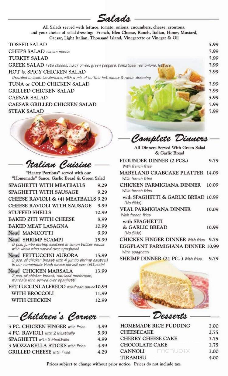 Apo's Pizzeria - Chesapeake City, MD menu_pic