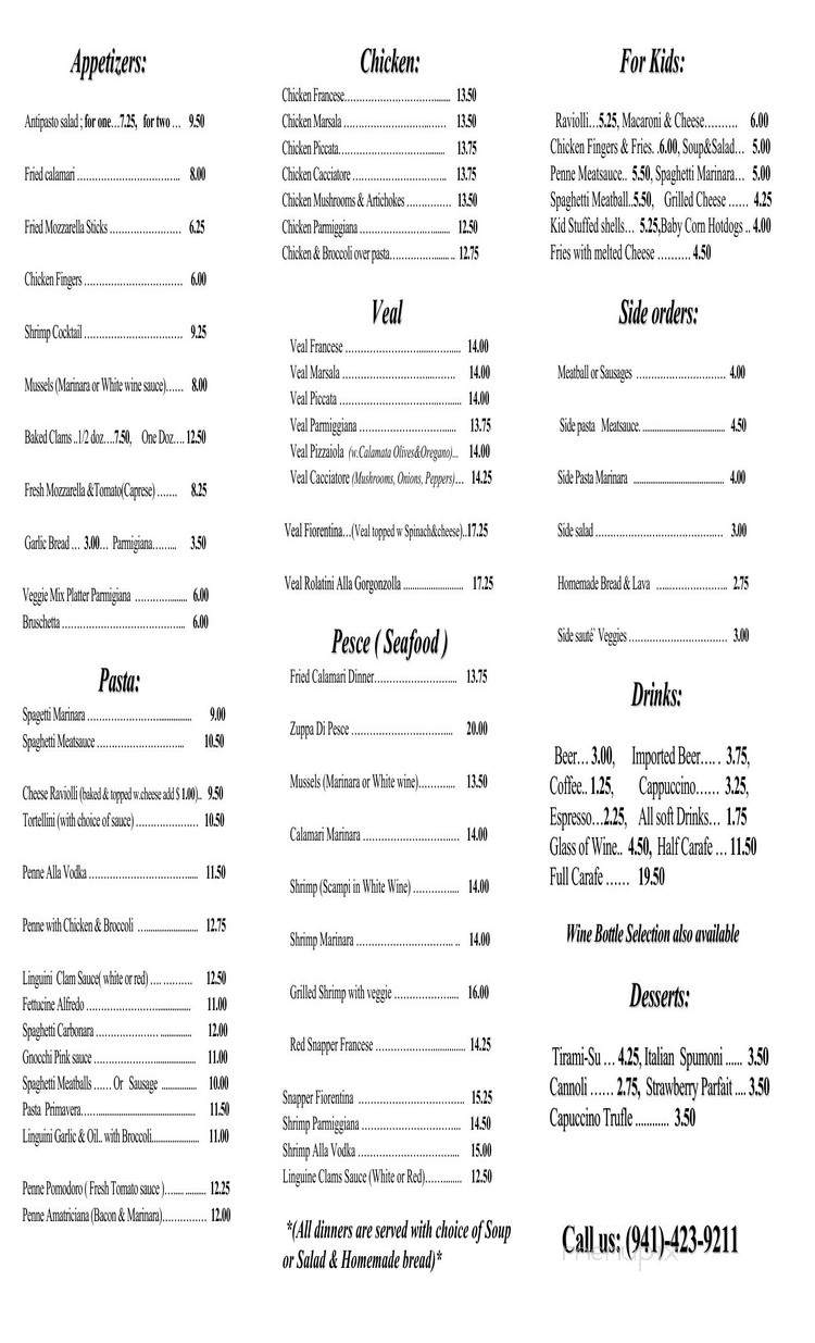 My Fathers Place - North Port, FL menu_pic