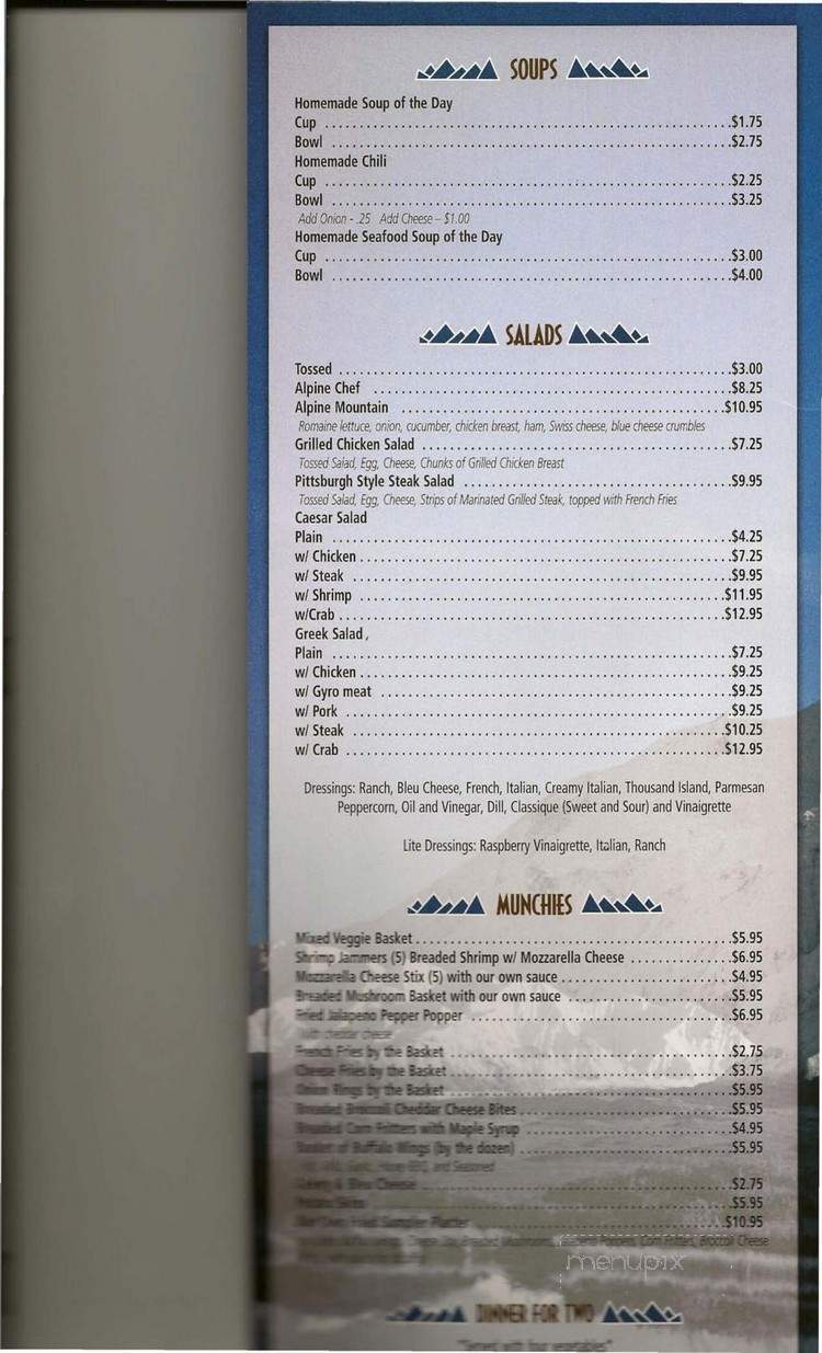 Alpine Inn - Lewisberry, PA menu_pic