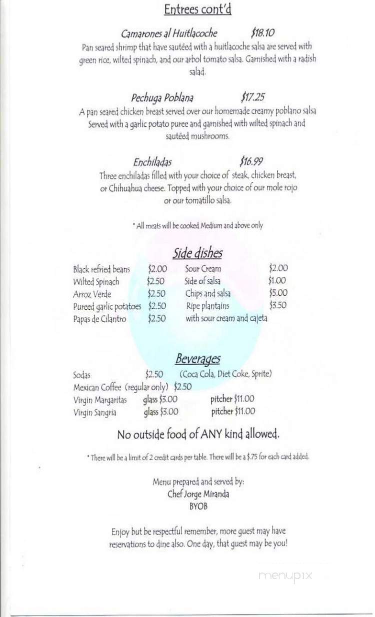 Chilapan - Chicago, IL menu_pic