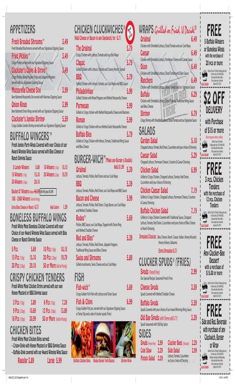 Cluck-U-Chicken - North Port, FL menu_pic