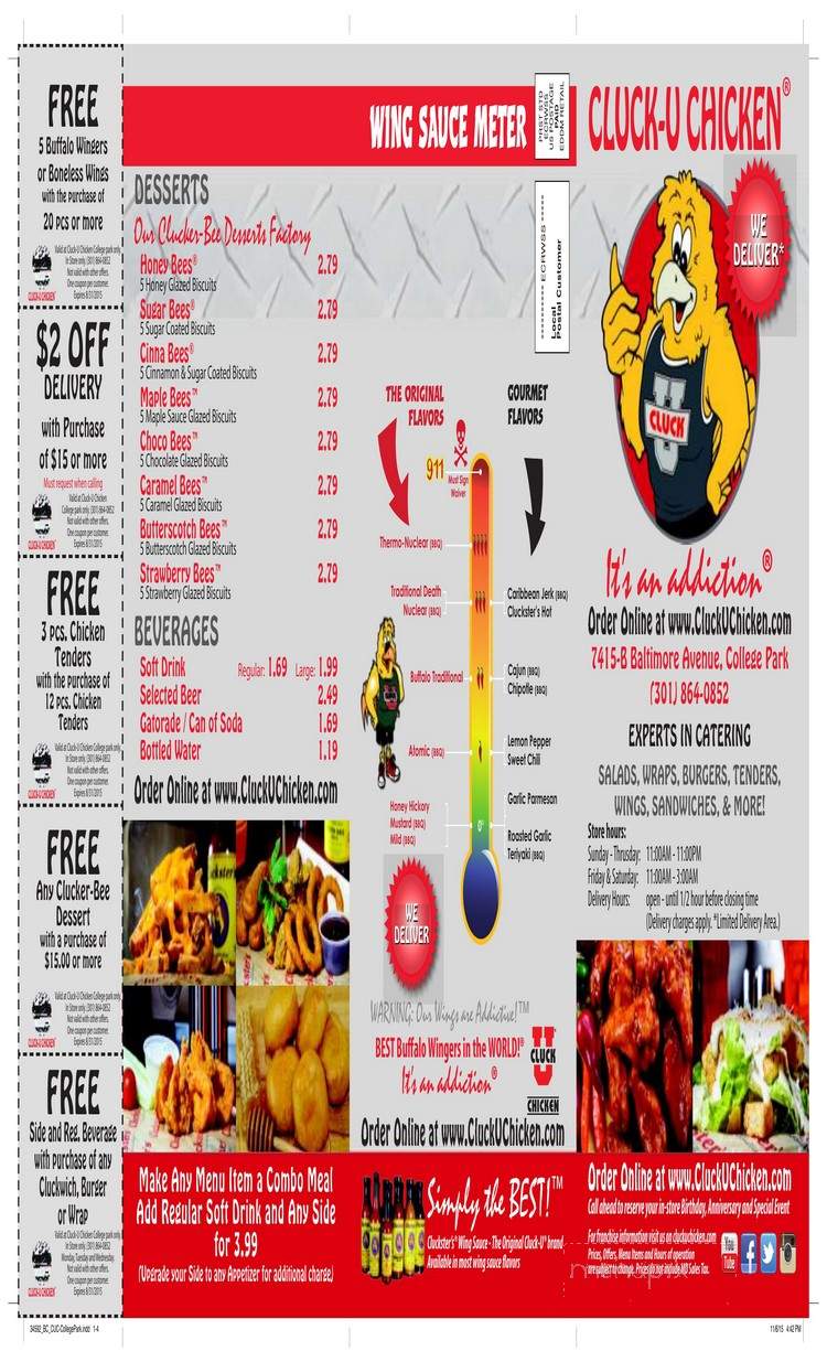 Cluck-U-Chicken - North Port, FL menu_pic